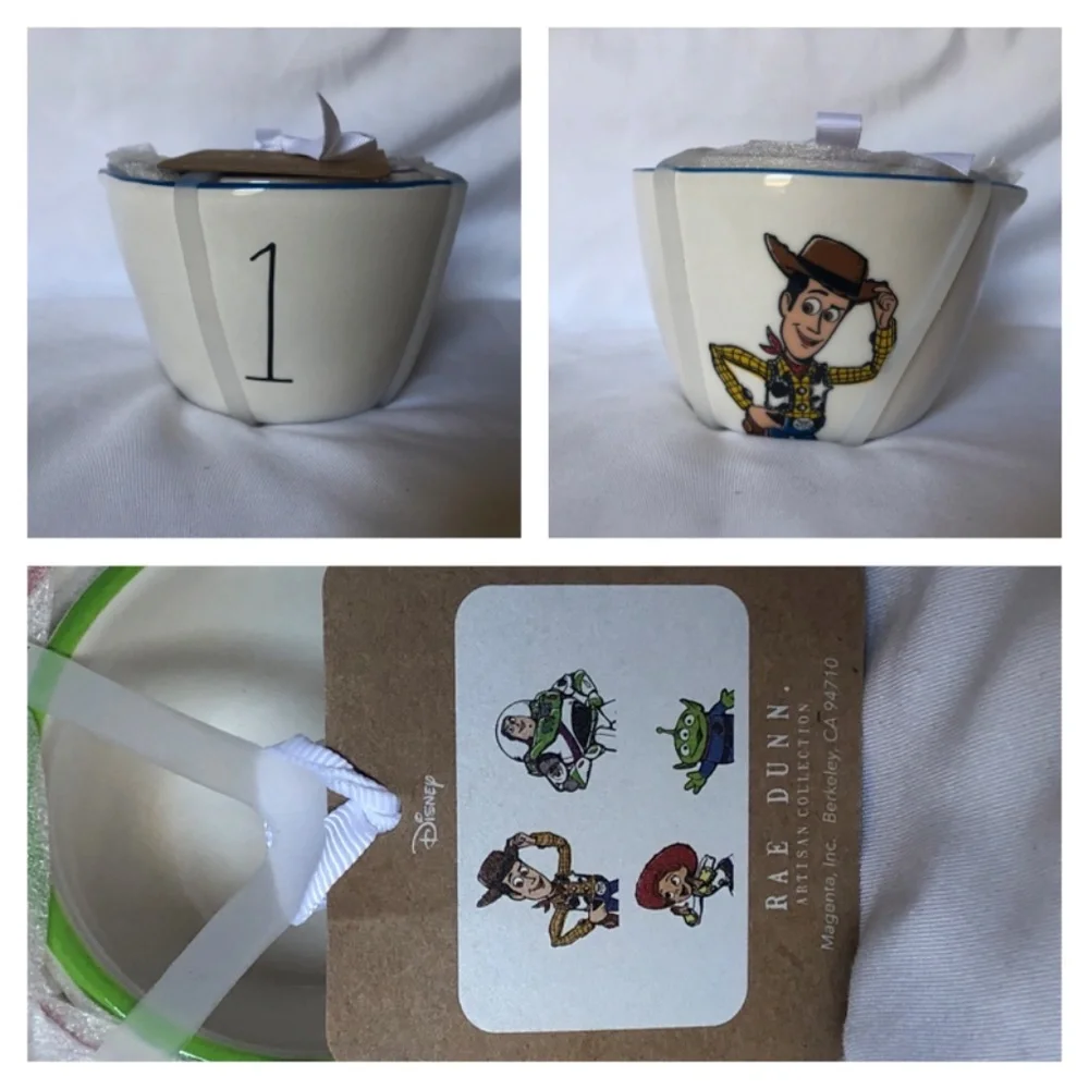 NWT Rae Dunn Disney Toy Story Set of 4 Measuring Cups Woody Buzz Lightyear Alien